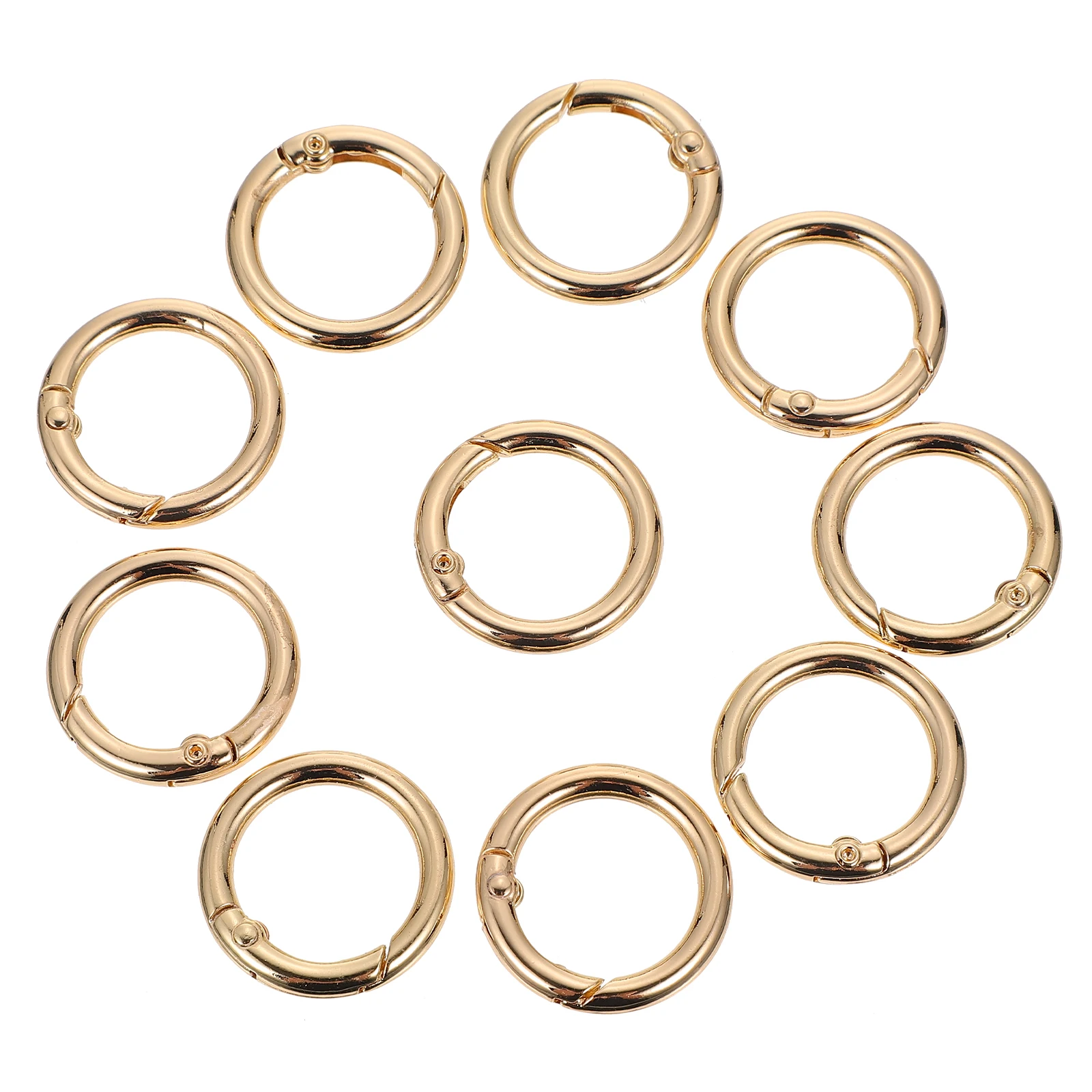 10pcs Metal Coil Rings Zinc Spring Snap Clip Hooks Alloy Buckles 6mm Diameter Gold Durable Handbags Backpacks DIY
10pcs Metal Coil Rings Zinc Spring Snap Clip Hooks Alloy Buckles 6mm Diameter Gold Durable Handbags Backpacks DIY