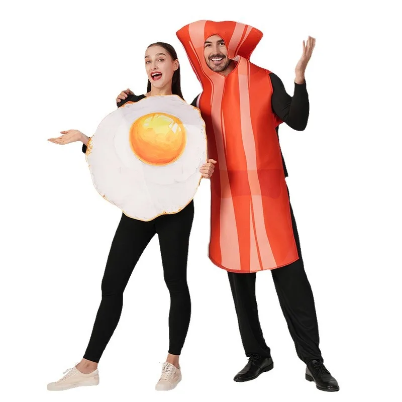 Bacon and Eggs Couple Costume Funny Halloween Food Cosplay Outfit for Carnival Party Stage Performance Dress up Suit 2026
Bacon and Eggs Couple Costume Funny Halloween Food Cosplay Outfit for Carnival Party Stage Performance Dress up Suit 2026