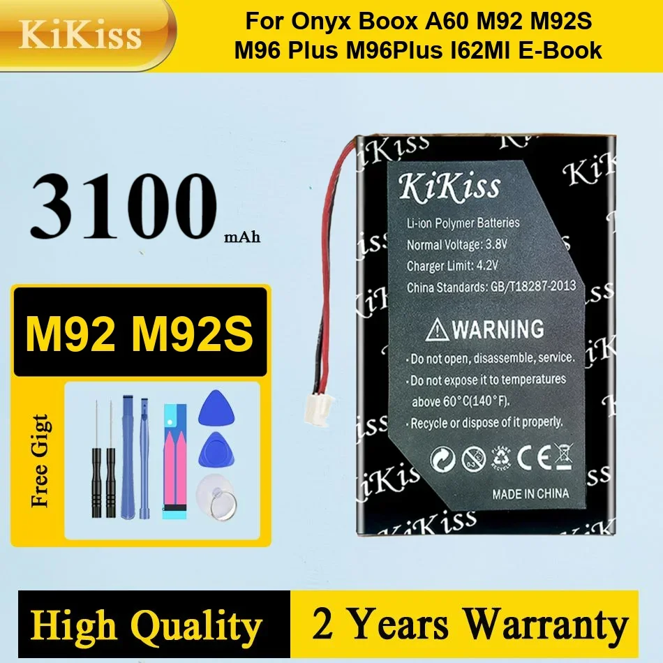 Литий-ионный аккумулятор M92 M92S для электронной книги Onyx Boox A60 M92 M92S M96 Plus M96Plus I62ML
Литий-ионный аккумулятор M92 M92S для электронной книги Onyx Boox A60 M92 M92S M96 Plus M96Plus I62ML