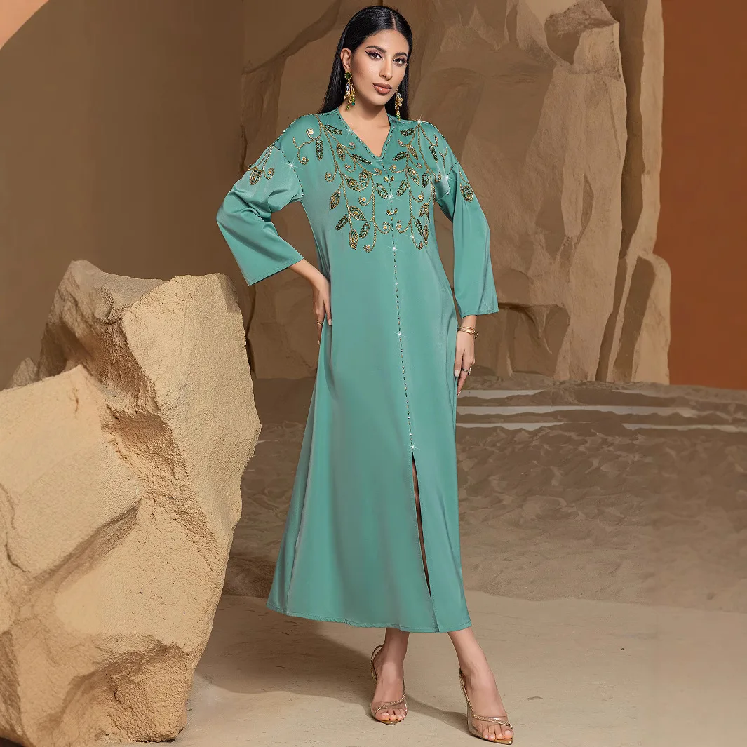 Muslim Women Embroidery Dress Party Robe Abaya Vestidos Dubai Saudi Abayas Morocco Kaftan Jalabiya Eid Ramadan Dresses Gown
Muslim Women Embroidery Dress Party Robe Abaya Vestidos Dubai Saudi Abayas Morocco Kaftan Jalabiya Eid Ramadan Dresses Gown