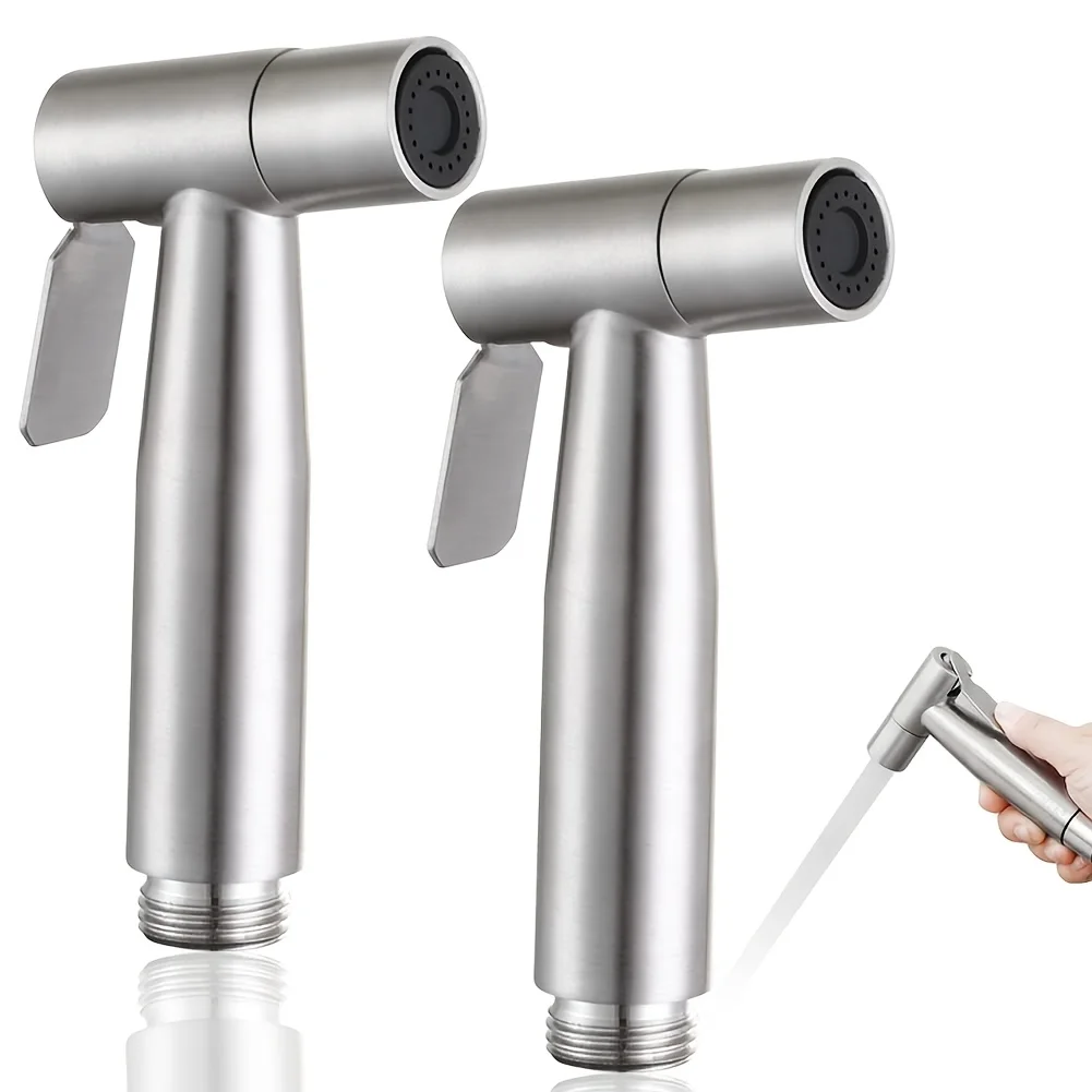 Two pieces of stainless steel toilet spray, manual water-saving shower nozzle, high-pressure handheld toilet spray
Two pieces of stainless steel toilet spray, manual water-saving shower nozzle, high-pressure handheld toilet spray