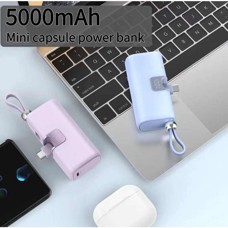 Мини-портативный внешний аккумулятор Power Bank с кабелем Type-C, внешняя запасная батарея для быстрой зарядки для IPhone 14, 15, Xiaomi, 5000 мАч, внешний аккумулятор
Мини-портативный внешний аккумулятор Power Bank с кабелем Type-C, внешняя запасная батарея для быстрой зарядки для IPhone 14, 15, Xiaomi, 5000 мАч, внешний аккумулятор