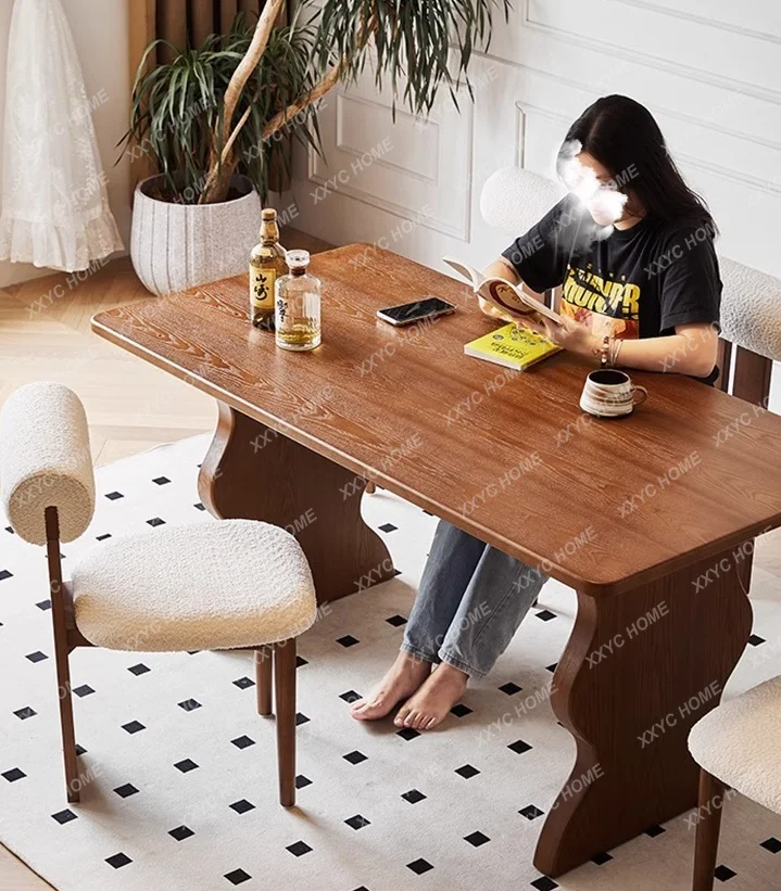 Q retro simple dining table home dining table solid wood living room dining table
Q retro simple dining table home dining table solid wood living room dining table