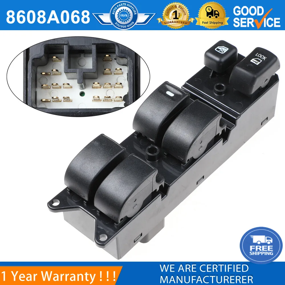 8608A068 Переключатель стеклоподъемника передней двери со стороны водителя для Mitsubishi Lancer- 
8608A068 Переключатель стеклоподъемника передней двери со стороны водителя для Mitsubishi Lancer-