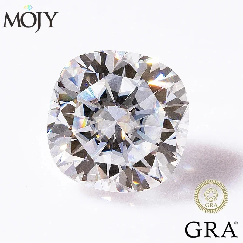 MOJY High Quality Moissanite Loose Stones Cushion Cut 0.5~6.0ct Gemstones Pass Diamond Tester with GRA Certificate Fine Jewelry
MOJY High Quality Moissanite Loose Stones Cushion Cut 0.5~6.0ct Gemstones Pass Diamond Tester with GRA Certificate Fine Jewelry