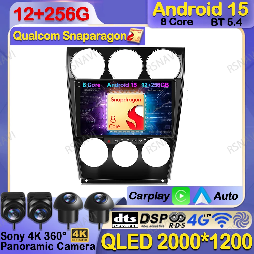 Car Radio Android 15 For Mazda 6 2002 2003 2004 2005 2006 2007 2008 DSP BT DVD QLED 5G WIFI GPS Qualcomm Stereo Autoradio 4G LTE
Car Radio Android 15 For Mazda 6 2002 2003 2004 2005 2006 2007 2008 DSP BT DVD QLED 5G WIFI GPS Qualcomm Stereo Autoradio 4G LTE