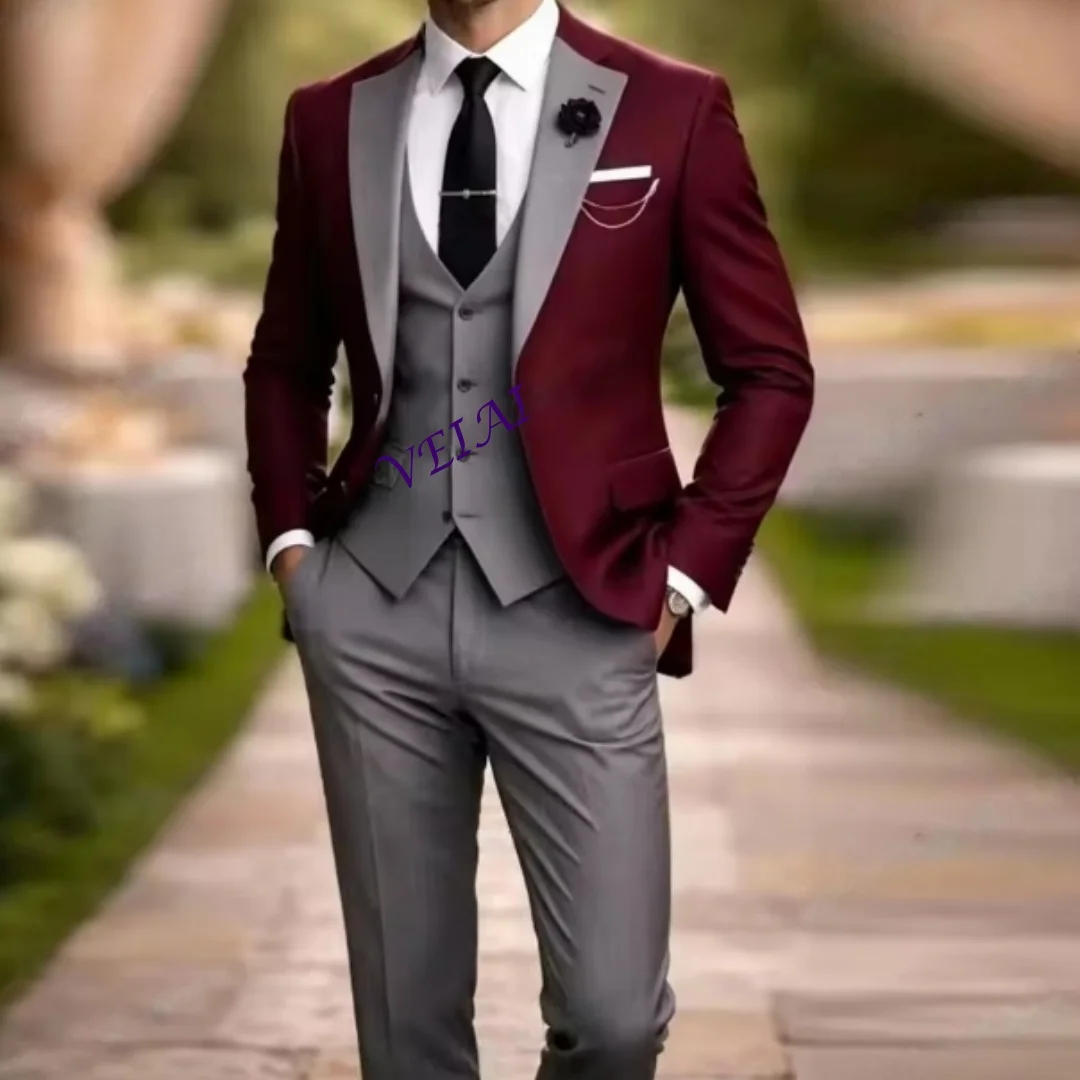 CustomizedNew Black And Brown Formal Men Suit Groom Groomsman Wedding Party Prom Business Male Tuxedos 3 Piece Set Blazer Vest P
CustomizedNew Black And Brown Formal Men Suit Groom Groomsman Wedding Party Prom Business Male Tuxedos 3 Piece Set Blazer Vest P