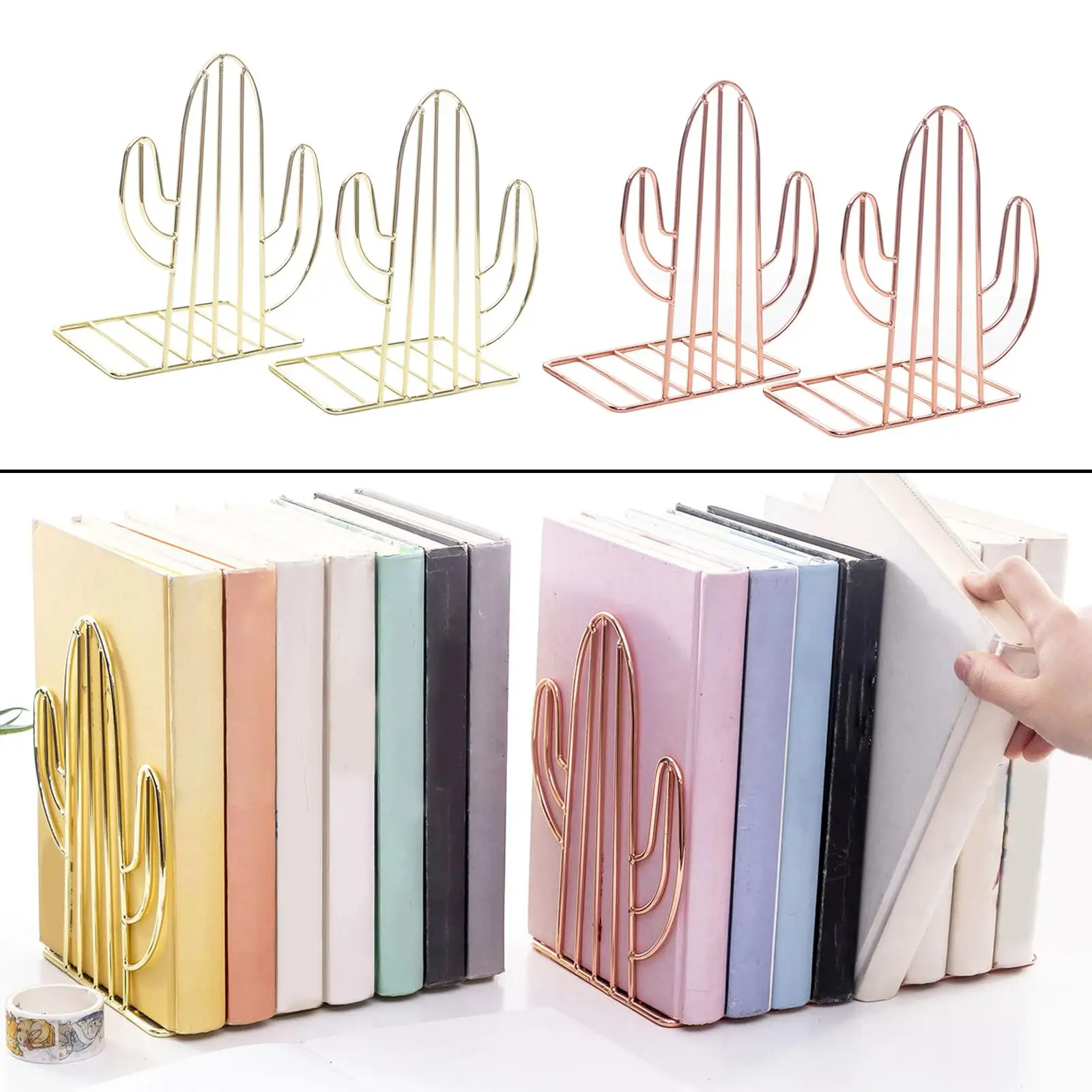 Metal Bookend Book Support Stopper Bookshelf Holder Organiser Decorative Iron Crafts Desk for Records
Metal Bookend Book Support Stopper Bookshelf Holder Organiser Decorative Iron Crafts Desk for Records