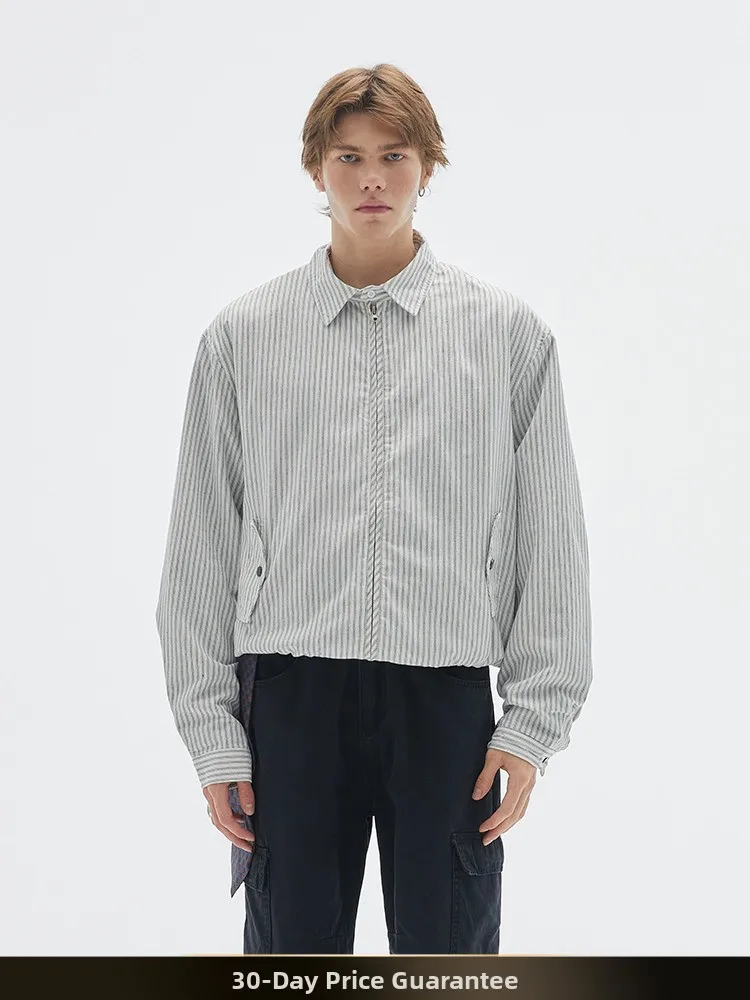 American Retro Striped Collar Open Cardigan Jaet Men's Autumn Casual Couple Long Sve Top Cotton Youth Faion
American Retro Striped Collar Open Cardigan Jaet Men's Autumn Casual Couple Long Sve Top Cotton Youth Faion