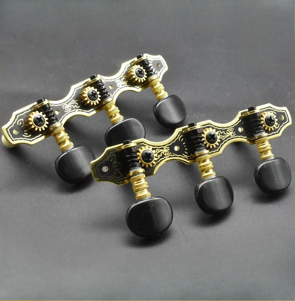 Classical Guitar Locking Tuners String Tuning Pegs Machine Heads Tuners Keys 3L3R Black Button Pegs for Classical Guitar
Classical Guitar Locking Tuners String Tuning Pegs Machine Heads Tuners Keys 3L3R Black Button Pegs for Classical Guitar