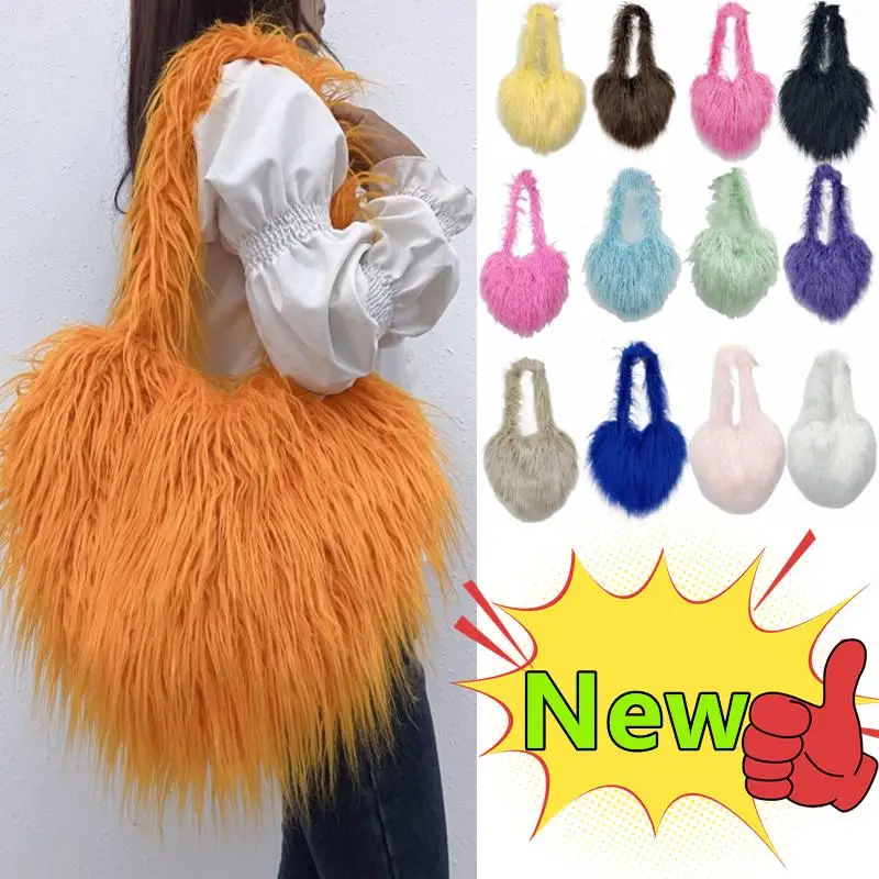 New Heart Shaped Faux Fur Shoulder Bag Fluffy Plush Winter Women Handbags Cute Love Crossbody Bags for Women Tote Lady Shopper
New Heart Shaped Faux Fur Shoulder Bag Fluffy Plush Winter Women Handbags Cute Love Crossbody Bags for Women Tote Lady Shopper
