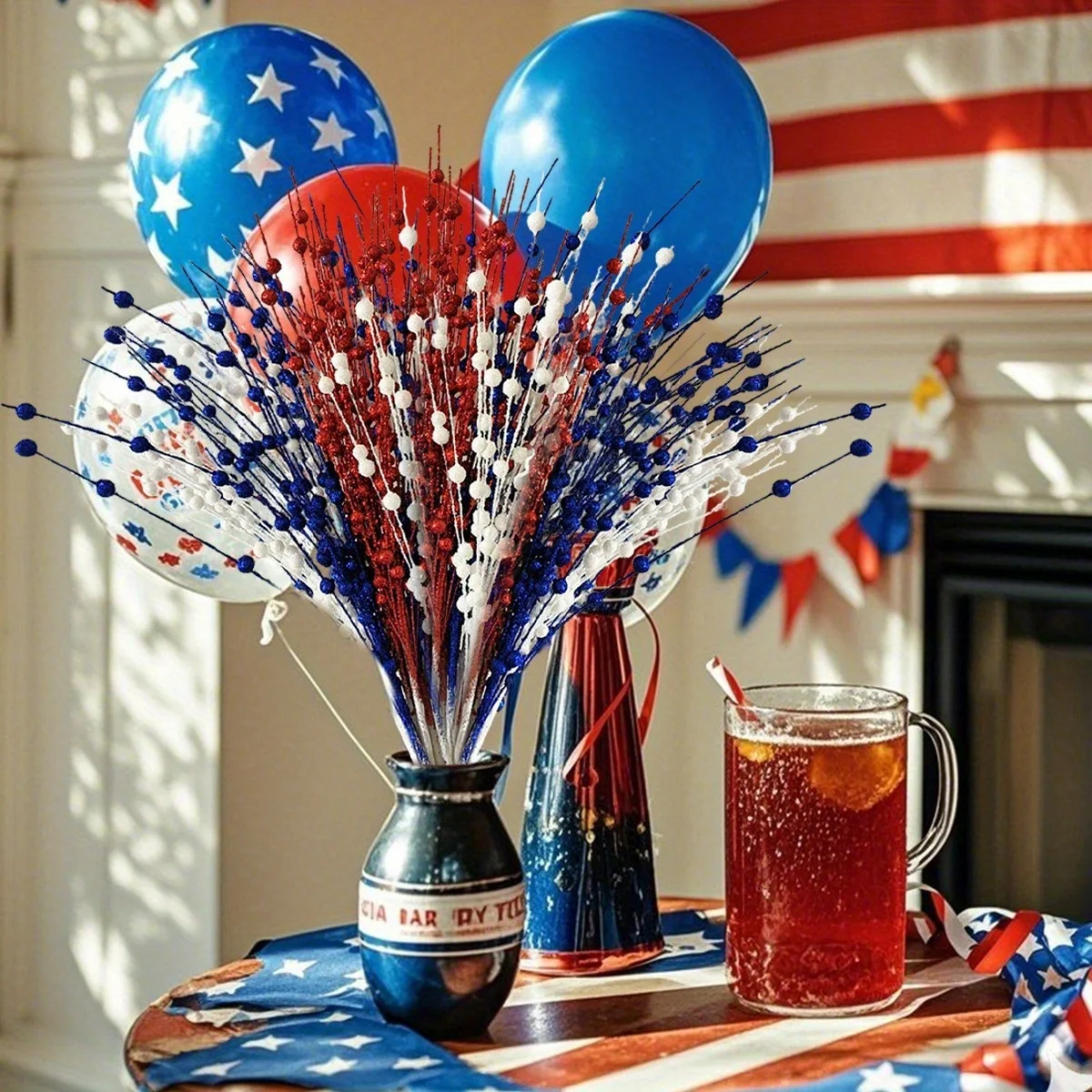15 件 Patriotic Berry Stem Picks for Vase, 16.9 Inches Red White Blue Floral Picks for 4Th of July Memorial Day
15 件 Patriotic Berry Stem Picks for Vase, 16.9 Inches Red White Blue Floral Picks for 4Th of July Memorial Day