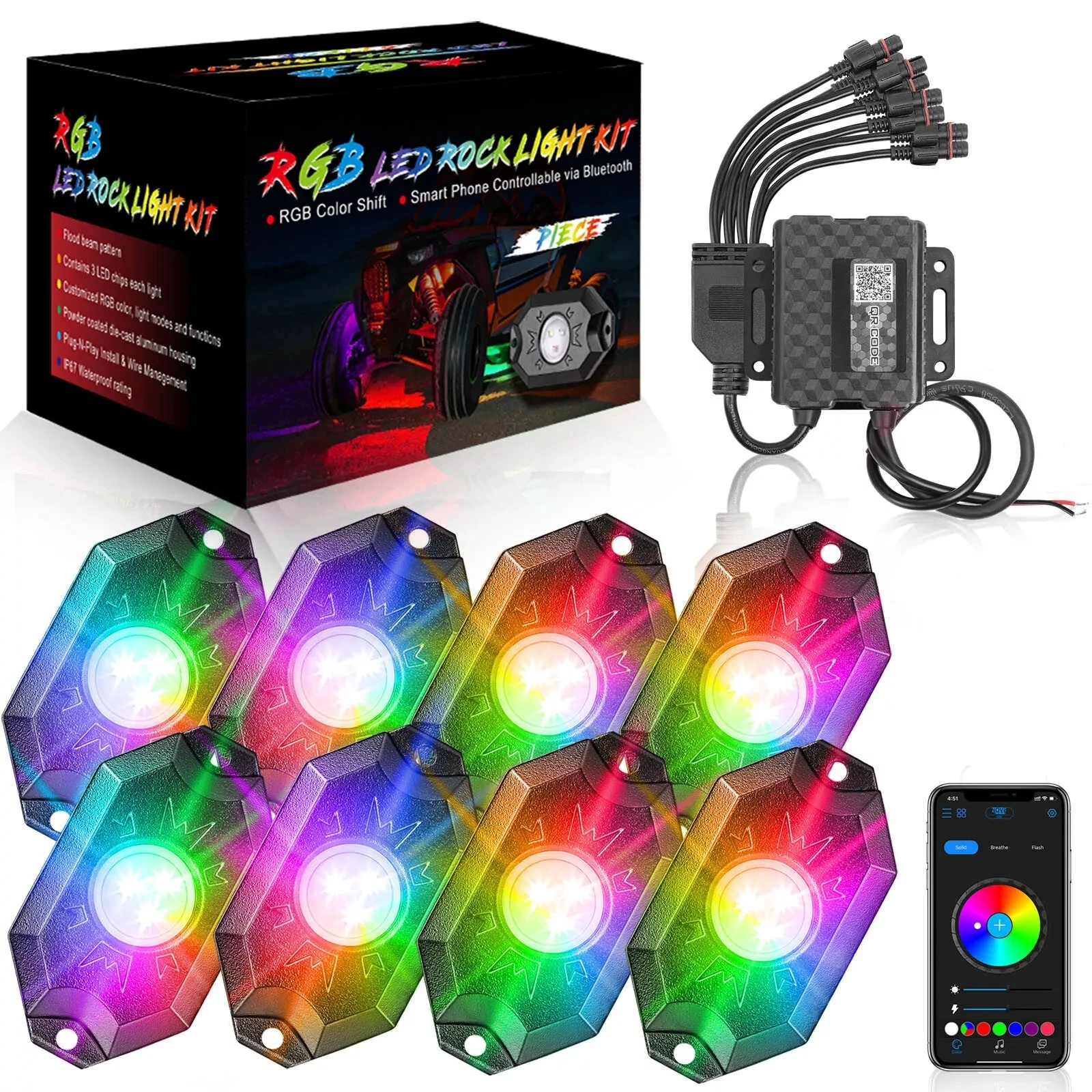 Для CFMOTO UFORCE U10 Pro, Pro XL 25 UTV RGB светодиодный рок-подсветка комплект подземных неоновых многоцветных с Bluetooth-приложением управления музыкальным режимом
Для CFMOTO UFORCE U10 Pro, Pro XL 25 UTV RGB светодиодный рок-подсветка комплект подземных неоновых многоцветных с Bluetooth-приложением управления музыкальным режимом