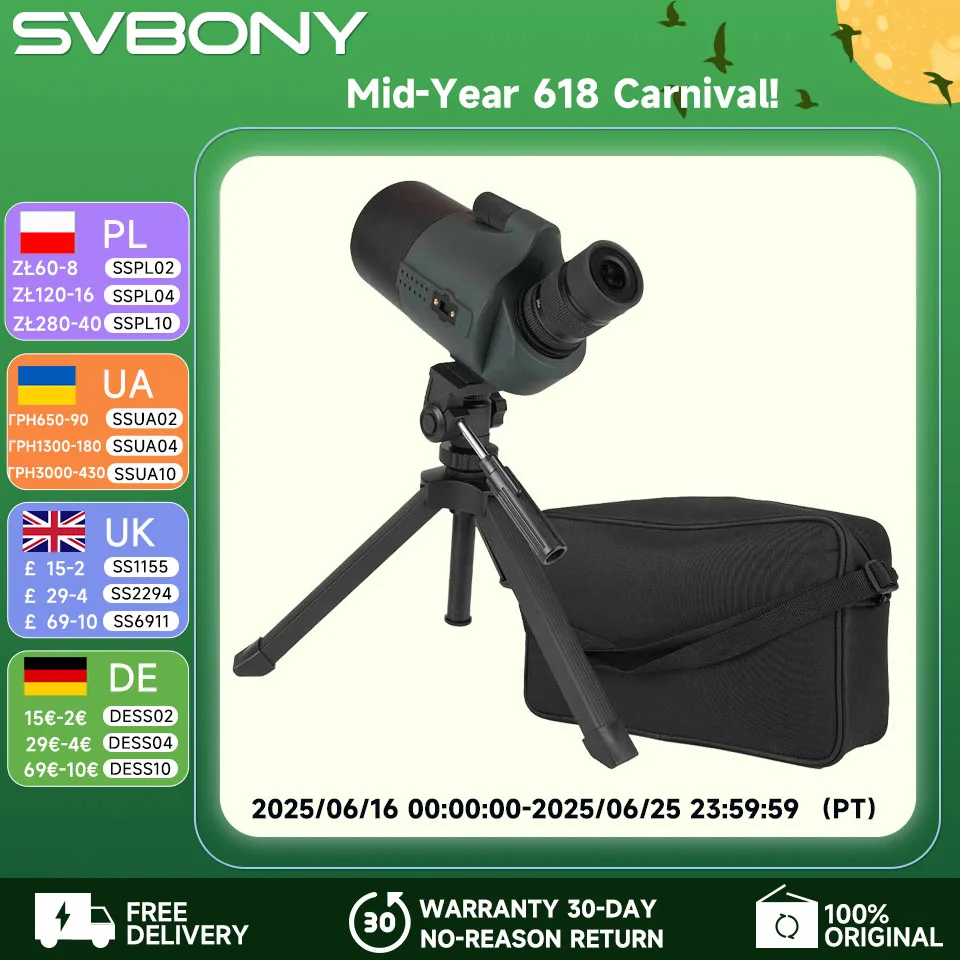 Зрительные трубы SVBONY SV41 Pro Mak, астрономический телескоп 28-84x80 FMC K9, водонепроницаемое туристическое снаряжение для стрельбы по мишеням
Зрительные трубы SVBONY SV41 Pro Mak, астрономический телескоп 28-84x80 FMC K9, водонепроницаемое туристическое снаряжение для стрельбы по мишеням