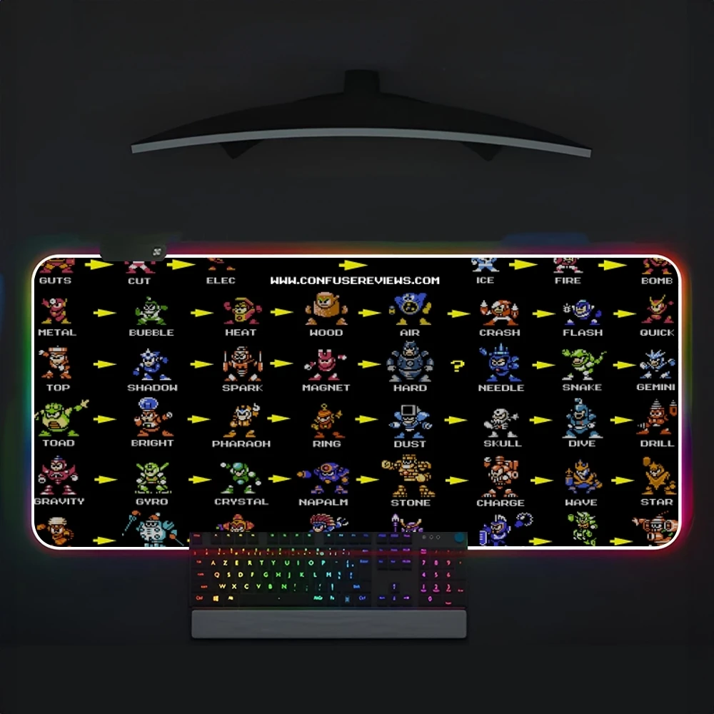 Mega Man Mouse Pad RGB Large Gaming Computer Keyboard LED Mousepad Office Desks And Laptop Accessories Non Slip HD
Mega Man Mouse Pad RGB Large Gaming Computer Keyboard LED Mousepad Office Desks And Laptop Accessories Non Slip HD