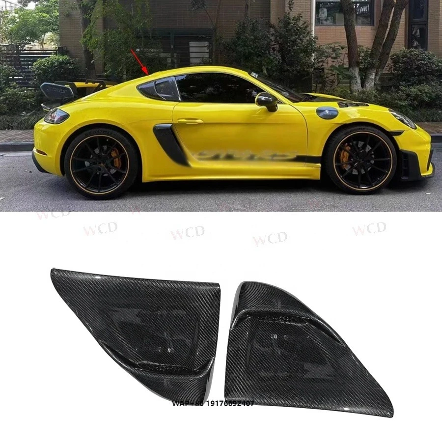 Carbon Fiber GT 4RS Style Side Window Trim Cover forPorsche 718 Boxster Cayman 986 Rear Window Louvers Vent Cover 2016+
Carbon Fiber GT 4RS Style Side Window Trim Cover forPorsche 718 Boxster Cayman 986 Rear Window Louvers Vent Cover 2016+