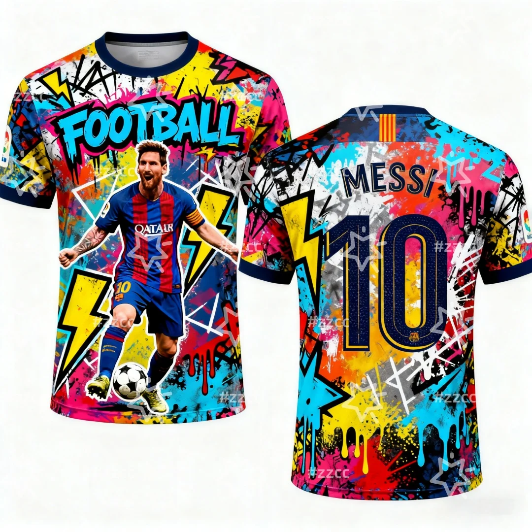 Тренировочный костюм Messi для соревнований, футбольная майка, осенняя спортивная мужская футболка Dry Quick, детская одежда, футболка Y2k Woman
Тренировочный костюм Messi для соревнований, футбольная майка, осенняя спортивная мужская футболка Dry Quick, детская одежда, футболка Y2k Woman