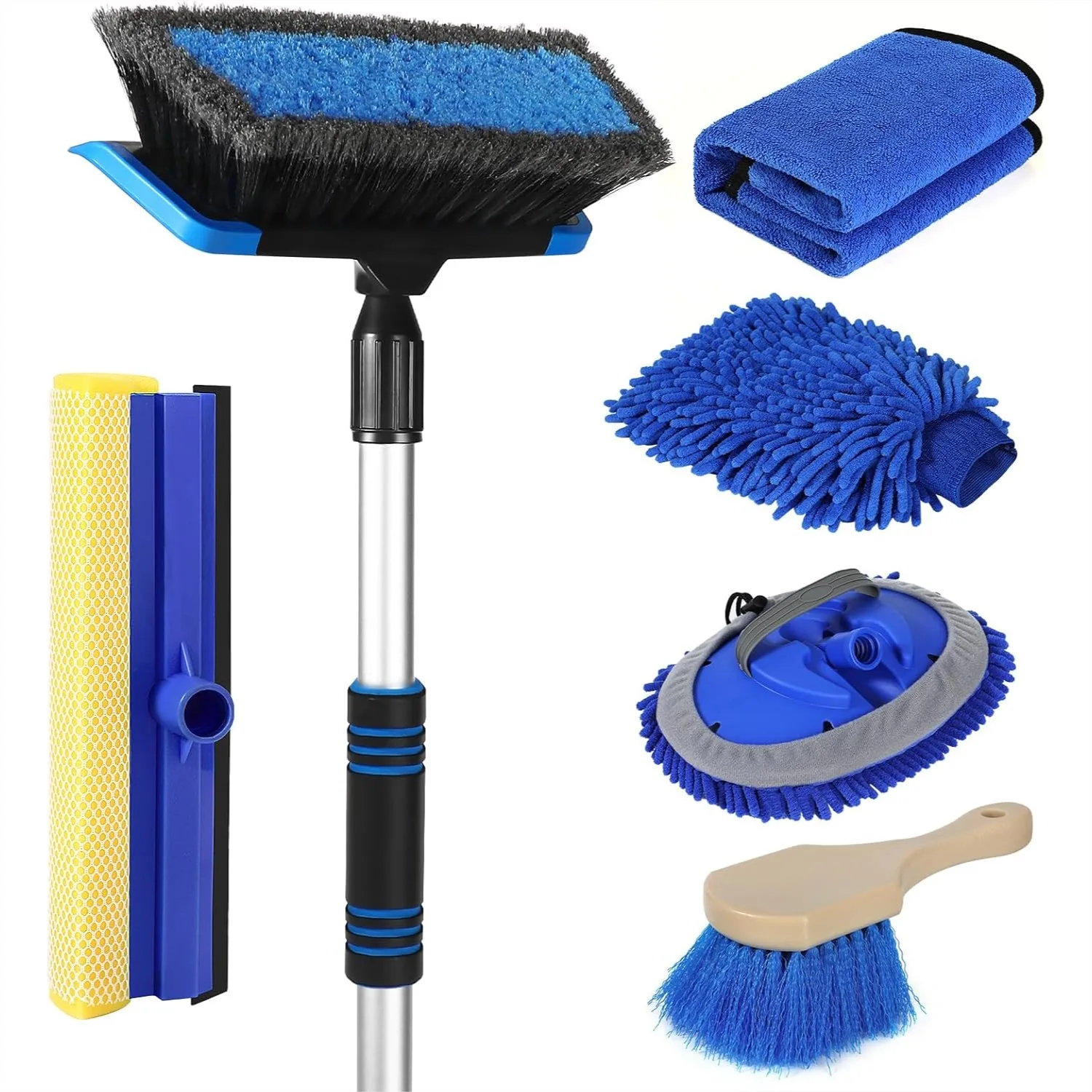 62 Inch Car Wash Brush With Long Handle Scratch-Free Soft Bristles Car Cleaning Kit Mitt Towel Squeegee Wheel Tire Brush For Car Truck RV
62 Inch Car Wash Brush With Long Handle Scratch-Free Soft Bristles Car Cleaning Kit Mitt Towel Squeegee Wheel Tire Brush For Car Truck RV