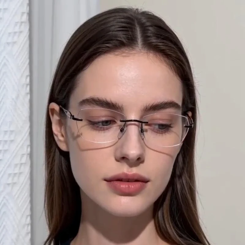 KJDCHD New Women's Optical Prescription Rimless Glasses Blue Light Blocking Myopia Hyperopia Multifocal UV400 Formula Eyeglasses
KJDCHD New Women's Optical Prescription Rimless Glasses Blue Light Blocking Myopia Hyperopia Multifocal UV400 Formula Eyeglasses