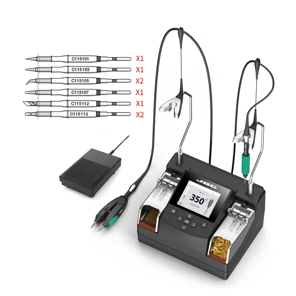 Новый продукт JBC NASE-2C включает паяльный карандаш NT115-A с паяльными жалами серии C115, нано-паяльная паяльная станция, скидка
Новый продукт JBC NASE-2C включает паяльный карандаш NT115-A с паяльными жалами серии C115, нано-паяльная паяльная станция, скидка