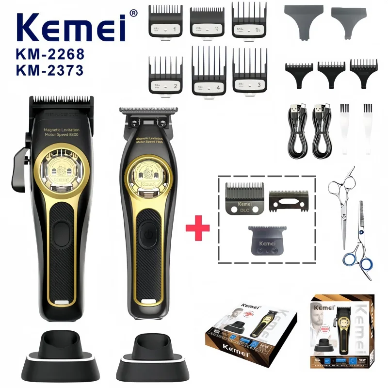 Kemei KM-2268 KM-2373 Professional Barber Electric Hair Clipper, UV Coated Body, USB Charging, Salon Styling Kemei Trimmer.
Kemei KM-2268 KM-2373 Professional Barber Electric Hair Clipper, UV Coated Body, USB Charging, Salon Styling Kemei Trimmer.