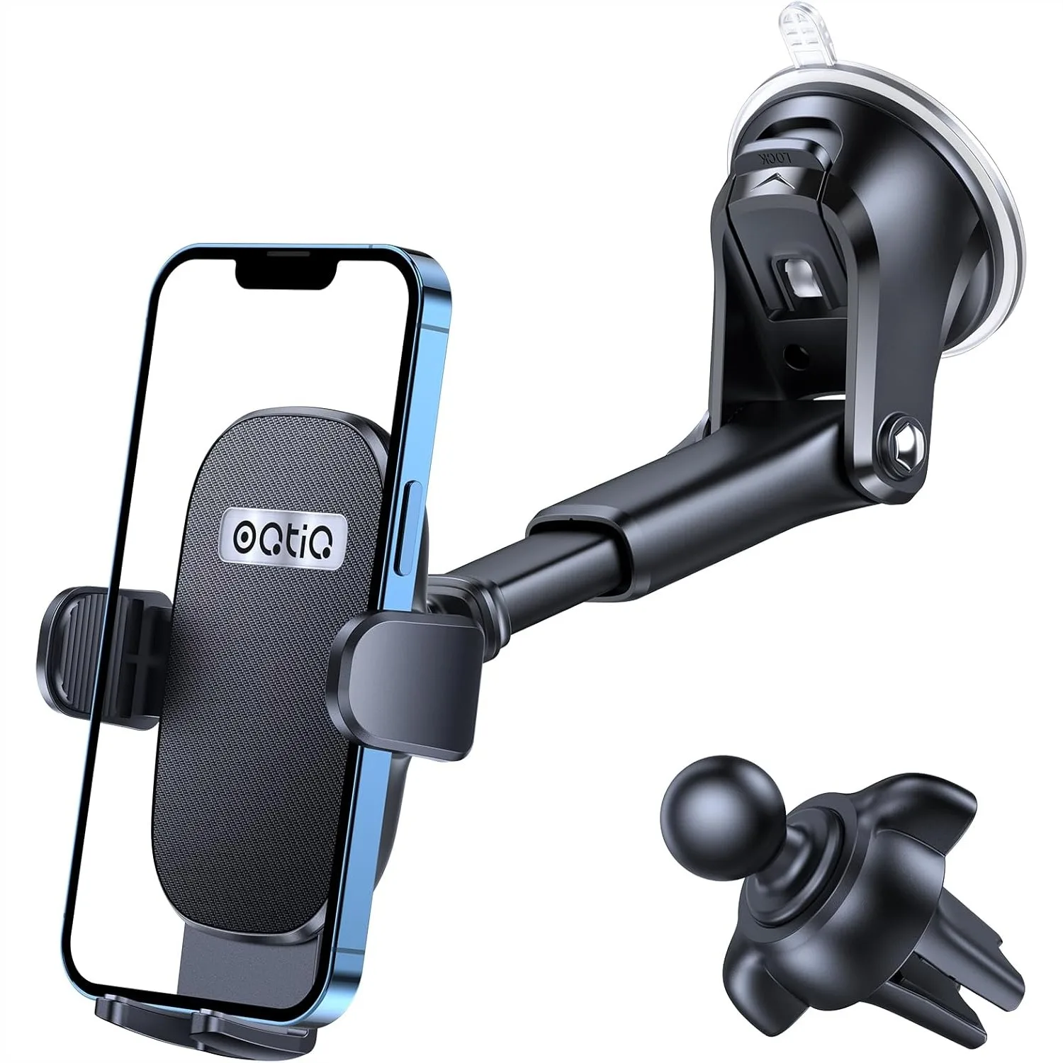 3-in-1 Car Phone Mount for Dashboard, Windshield & Air Vent – Strong Suction Cup with Adjustable Arm & 360° Rotation for iPhone
3-in-1 Car Phone Mount for Dashboard, Windshield & Air Vent – Strong Suction Cup with Adjustable Arm & 360° Rotation for iPhone