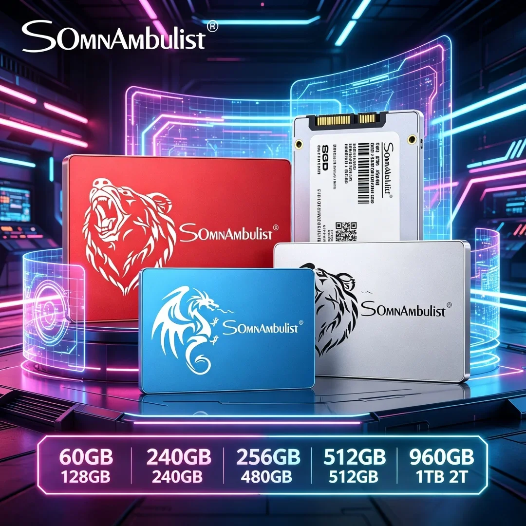 Premium SomnAmbulist SSD 2.5 60GB 128GB Sata3 Solid State Drive 240GB 256GB 480GB 512GB 960GB 1TB 2TB for Laptop Desktop
Premium SomnAmbulist SSD 2.5 60GB 128GB Sata3 Solid State Drive 240GB 256GB 480GB 512GB 960GB 1TB 2TB for Laptop Desktop