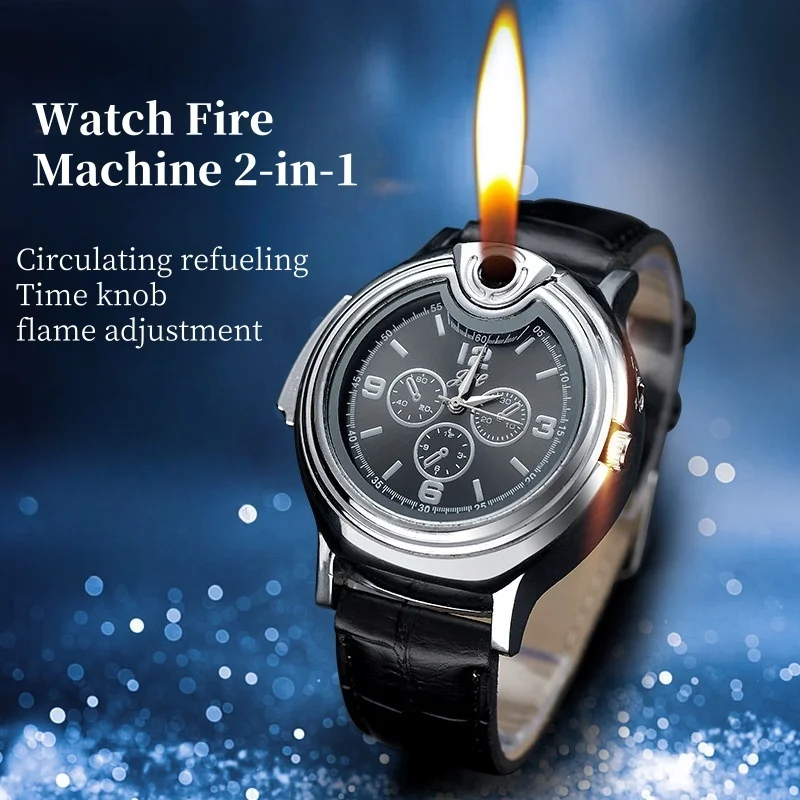 Creative Timekeeping Accurate Watch Gas Lighter Personalized Gas Outdoor Electronic Open flame Watch Metal Lighter Men's Gift
Creative Timekeeping Accurate Watch Gas Lighter Personalized Gas Outdoor Electronic Open flame Watch Metal Lighter Men's Gift