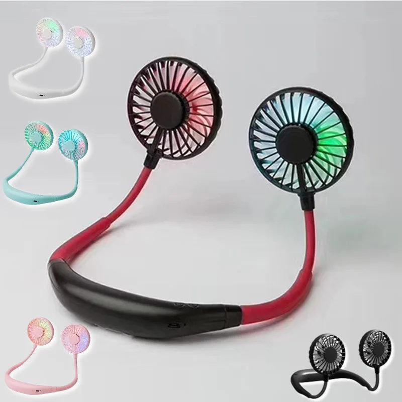 Portable Silent Neck Hanging Fan with LED Lights USB Rechargeable Hands Free 3 Speeds Cooling Fan for Outdoor Office
Portable Silent Neck Hanging Fan with LED Lights USB Rechargeable Hands Free 3 Speeds Cooling Fan for Outdoor Office