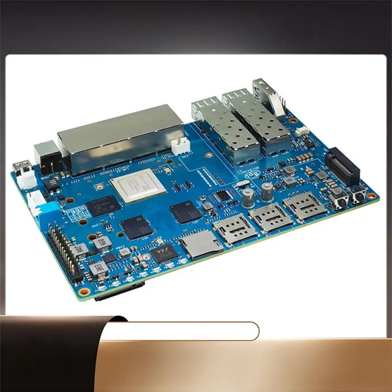 For Banana Pi BPI-R4 Mediatek MT7988A Quad-Core Arm Cortex-A73 4GB DDR4 8GB EMMC Smart Router Board Durable-X64A
For Banana Pi BPI-R4 Mediatek MT7988A Quad-Core Arm Cortex-A73 4GB DDR4 8GB EMMC Smart Router Board Durable-X64A
