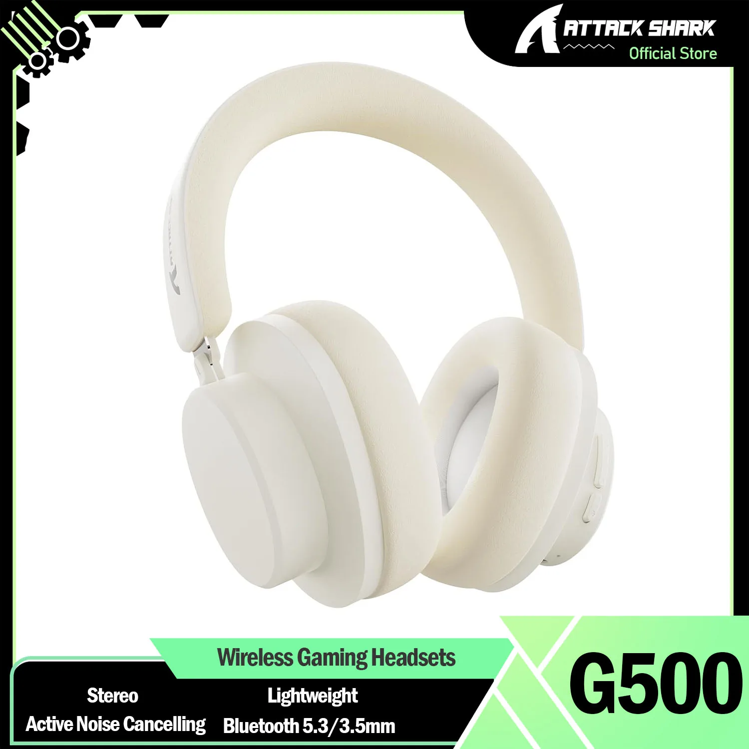 ATTACKSHARK G500 Bluetooth-гарнитуры-вкладыши с активным шумоподавлением, Bluetooth 5,3/3,5 мм стерео проводные легкие гарнитуры
ATTACKSHARK G500 Bluetooth-гарнитуры-вкладыши с активным шумоподавлением, Bluetooth 5,3/3,5 мм стерео проводные легкие гарнитуры