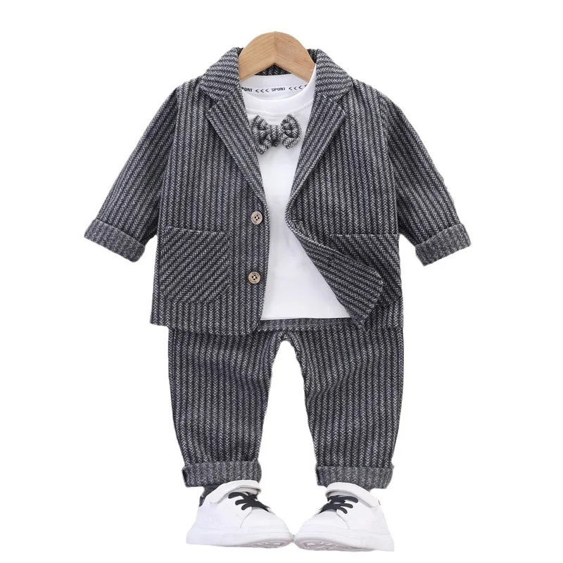 New Spring Autumn Fashion Baby Boys Clothes Suit Children Coat T-Shirt Pants 3Pcs/Set Toddler Gentleman Costume Kids Tracksuits
New Spring Autumn Fashion Baby Boys Clothes Suit Children Coat T-Shirt Pants 3Pcs/Set Toddler Gentleman Costume Kids Tracksuits
