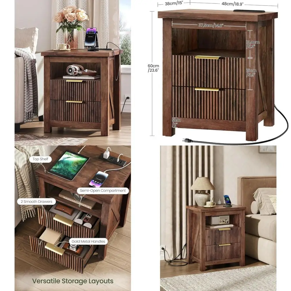 Зарядная станция Прикроватная тумбочка в стиле фермерского дома с двумя ящиками и рифлеными панелями Дизайн деревянного торцевого стола
Зарядная станция Прикроватная тумбочка в стиле фермерского дома с двумя ящиками и рифлеными панелями Дизайн деревянного торцевого стола