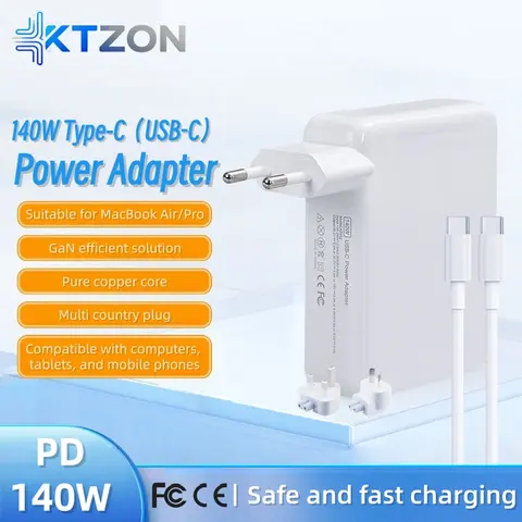 140W USB-C Charger Power Adapter for MacBook Pro, PD3.1 Fast Charging, Universal Replacement for 140W 96W 87W Mac Laptop