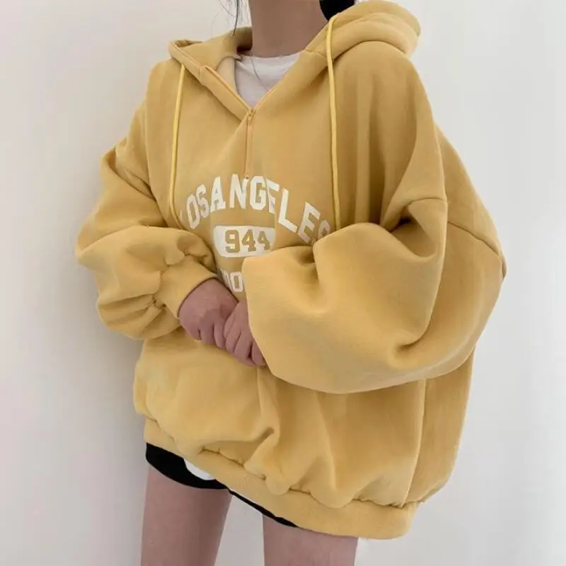 Korean Style Versatile Women's Hooded Sweatshirt for Spring and Autumn Thin Loose and Lazy Style Letter Solid Color Hoodie
Korean Style Versatile Women's Hooded Sweatshirt for Spring and Autumn Thin Loose and Lazy Style Letter Solid Color Hoodie