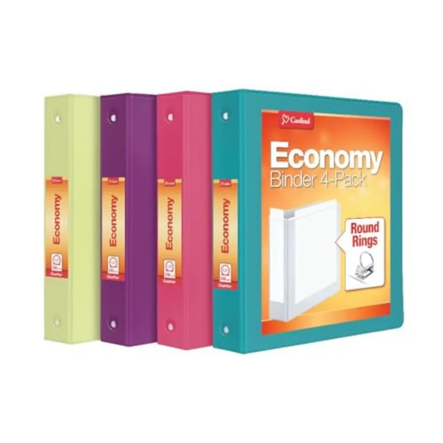 Cardinal 3 Ring Binders, Binders for School and Office, Durable 1.5 Inch, Round Rings, Holds 350 Sheets, ClearVue Presentation
Cardinal 3 Ring Binders, Binders for School and Office, Durable 1.5 Inch, Round Rings, Holds 350 Sheets, ClearVue Presentation