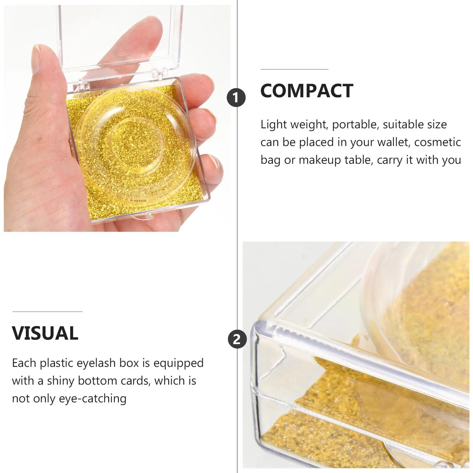 Eyelash Box 6 Pcs Plastic Case Holder False Eyelash Storage Tray Empty ganizer Lightweight Portable Sealed Design
Eyelash Box 6 Pcs Plastic Case Holder False Eyelash Storage Tray Empty ganizer Lightweight Portable Sealed Design