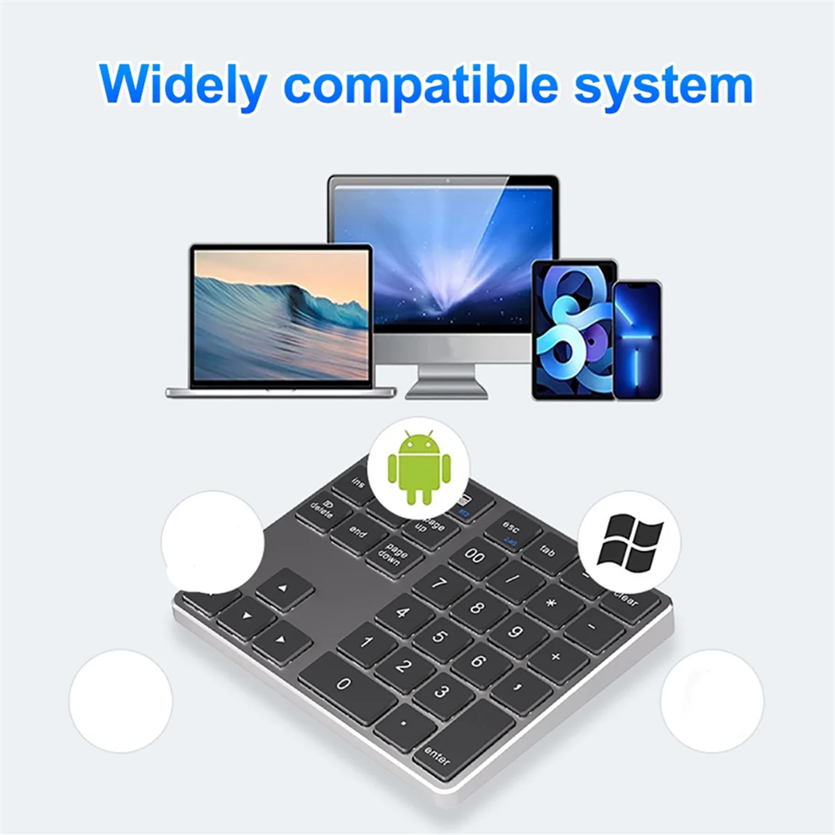 A49T Dual Bluetooth Numeric Keypad 2.4Ghz Wireless Keyboard K35 Digital Keyboard 300mAh Rechargeable Numpad Black
A49T Dual Bluetooth Numeric Keypad 2.4Ghz Wireless Keyboard K35 Digital Keyboard 300mAh Rechargeable Numpad Black