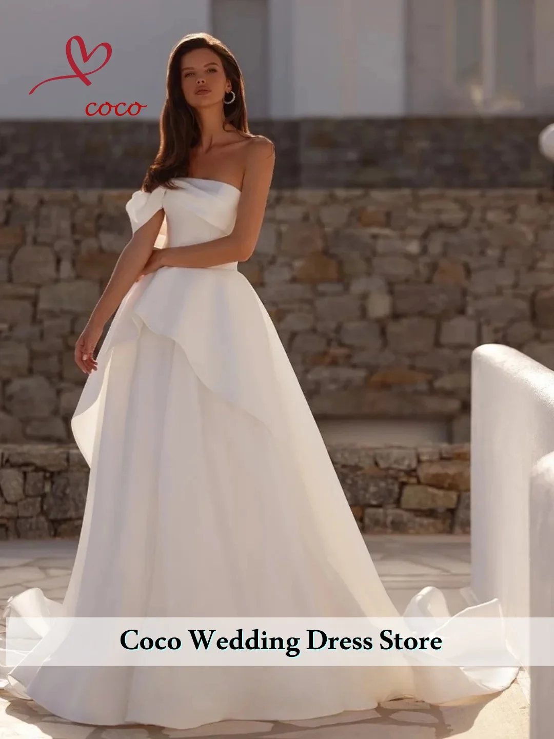 Customized Graceful Wedding Dress Satin Aline Ballgown Sleeveless Boatneck Bridaldress Button Vestido De Novia Robe MariéE Satin
Customized Graceful Wedding Dress Satin Aline Ballgown Sleeveless Boatneck Bridaldress Button Vestido De Novia Robe MariéE Satin