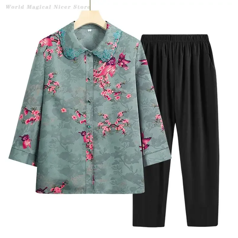 Vintage Print Tang Costume Large Size 5XL Hanfu Middle-Aged and Elderly Shirts&Pants Set Traditional New Chinese Style Clothes
Vintage Print Tang Costume Large Size 5XL Hanfu Middle-Aged and Elderly Shirts&Pants Set Traditional New Chinese Style Clothes