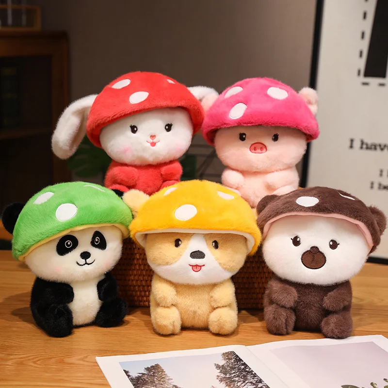 25cm Cosplay Kawaii Animal Plush Toy Stuffed Mushroom Cosplay Pig Rabbit Bear Panda Dog Colorful Plushie Sitting Doll Gift
25cm Cosplay Kawaii Animal Plush Toy Stuffed Mushroom Cosplay Pig Rabbit Bear Panda Dog Colorful Plushie Sitting Doll Gift