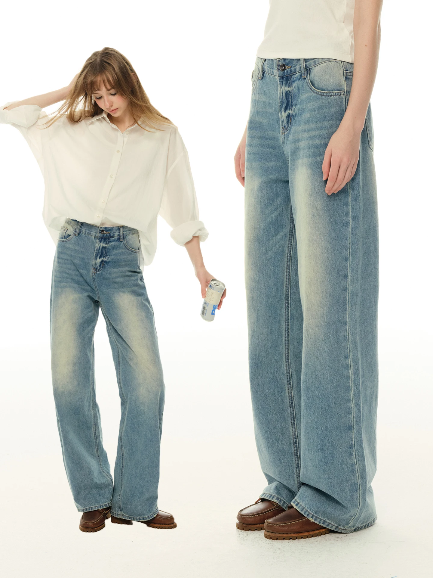 Unretro Light Wa Slim Fit Jeans Women's High Waist Straight Leg Casual Trousers Cotton Blend Comfortable Spring Autumn
Unretro Light Wa Slim Fit Jeans Women's High Waist Straight Leg Casual Trousers Cotton Blend Comfortable Spring Autumn