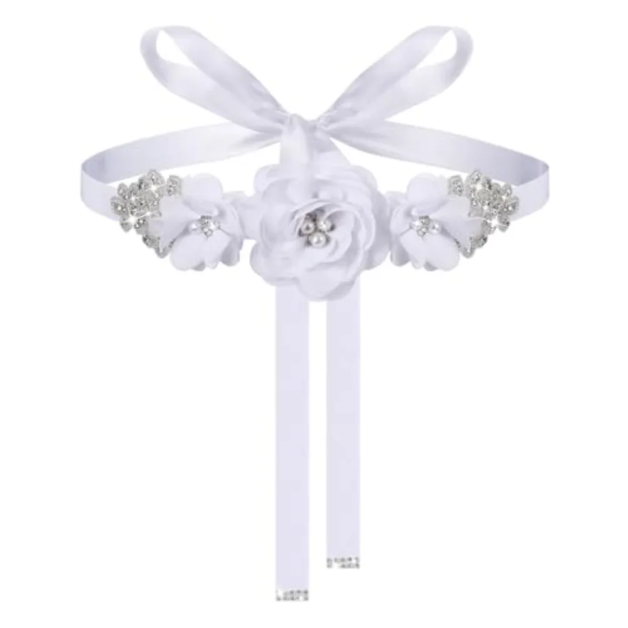 Wedding Bridal Belt Sash with Flower Rhinestone Pearl for Bride Bridesmaid Maternity Flower Dress
Wedding Bridal Belt Sash with Flower Rhinestone Pearl for Bride Bridesmaid Maternity Flower Dress