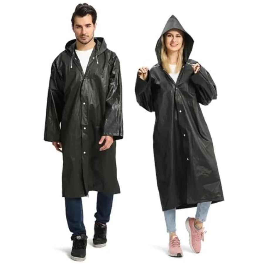 Opret 2 Pack Raincoats for Adults Reusable, EVA Rain Ponchos Lightweight Rain Coat Waterproof Rain Gear for Men and Women
Opret 2 Pack Raincoats for Adults Reusable, EVA Rain Ponchos Lightweight Rain Coat Waterproof Rain Gear for Men and Women