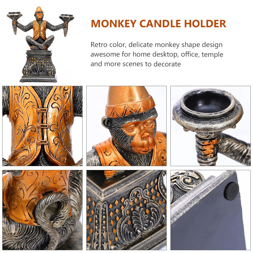 Resin Monkey Shape Religious Monkey C Style Tealight C Compact Retro nament Home Office Decor
Resin Monkey Shape Religious Monkey C Style Tealight C Compact Retro nament Home Office Decor