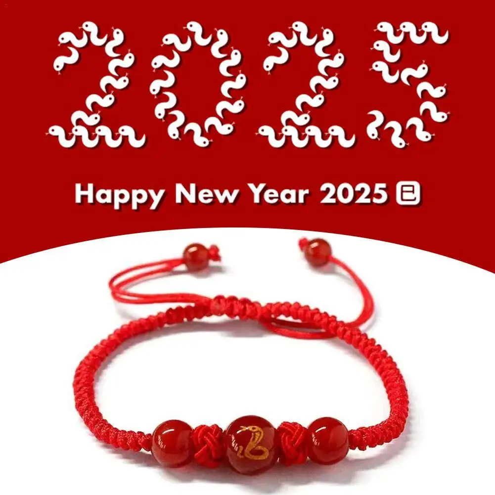 2025 New Year Snake Lucky Braided Rope Bracelet Red Thread String Adjustable Bracelets for Womern Men Amulet Jewelry Gift
2025 New Year Snake Lucky Braided Rope Bracelet Red Thread String Adjustable Bracelets for Womern Men Amulet Jewelry Gift