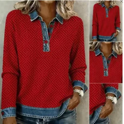 Loose Polka Dot Denim Knit Jacket Two Piece Illusion Oversized Jacket Layered Look Knit Jacket Women Relaxed Fit Top Chic
Loose Polka Dot Denim Knit Jacket Two Piece Illusion Oversized Jacket Layered Look Knit Jacket Women Relaxed Fit Top Chic