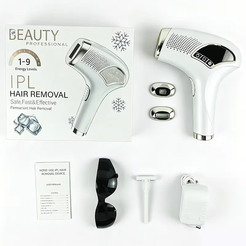 Portable female IPL laser hair removal device - a painless body hair removal machine with ice cooling function
Portable female IPL laser hair removal device - a painless body hair removal machine with ice cooling function