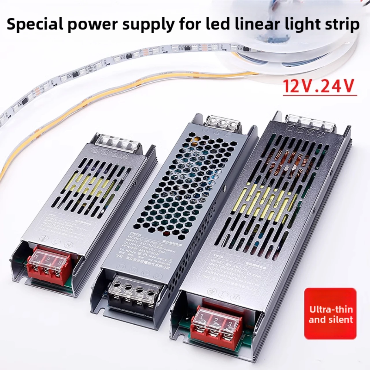 Ultra-thin Switching Power Supply DC 12V 24V 60W 100W 300W Transformer AC110-240V Source Adapter SMPS For LED Strips CCTV
Ultra-thin Switching Power Supply DC 12V 24V 60W 100W 300W Transformer AC110-240V Source Adapter SMPS For LED Strips CCTV