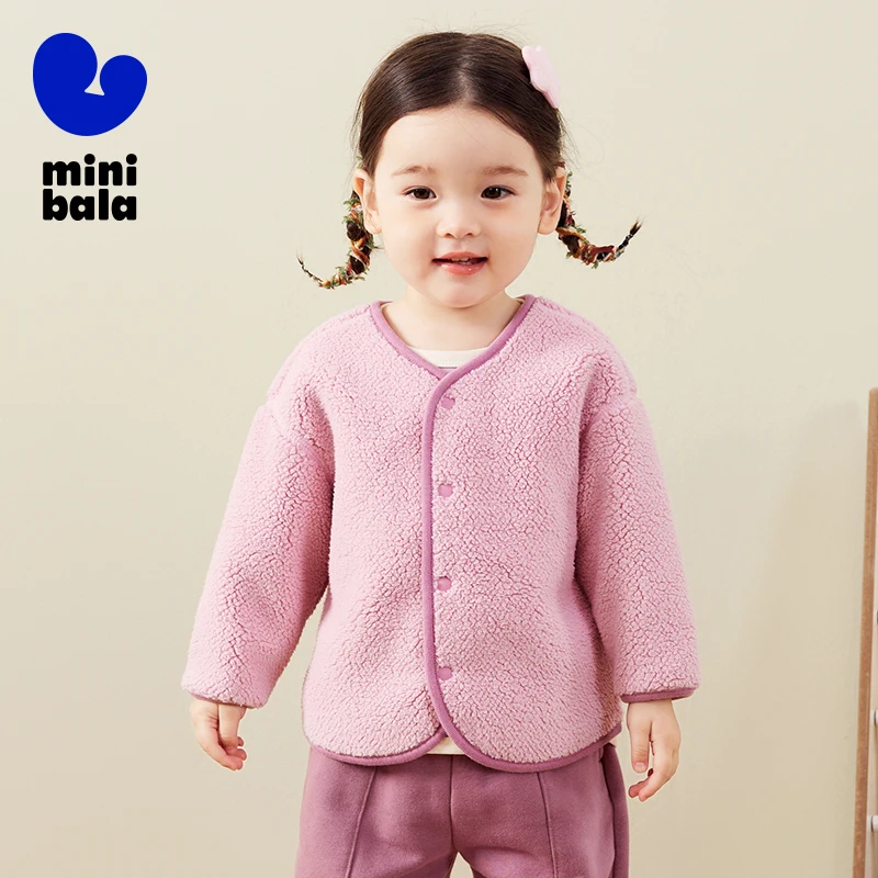 Детское флисовое пальто Mini Bala, осень-зима 202, двусторонняя верхняя одежда из толстой овечьей шерсти для малышей
Детское флисовое пальто Mini Bala, осень-зима 202, двусторонняя верхняя одежда из толстой овечьей шерсти для малышей